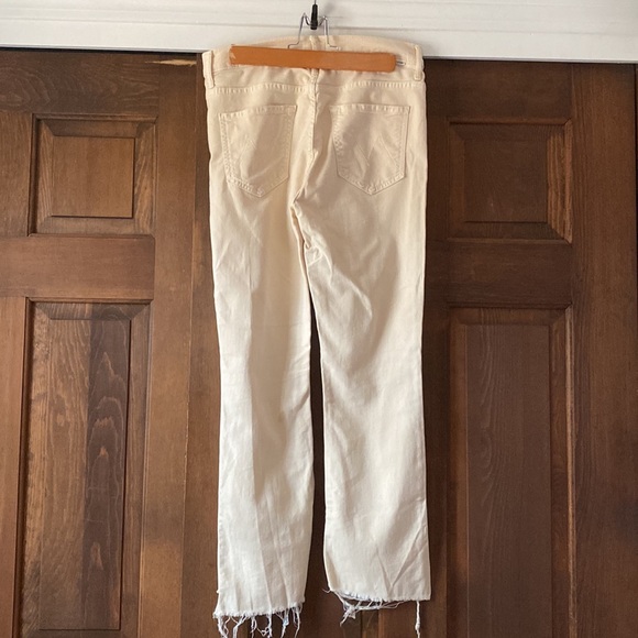 Mother denim the insider crop step fray chalk it up size 28 - Picture 3 of 6